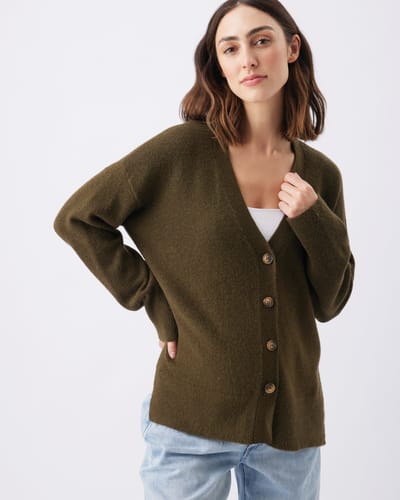 Ripe Maternity Tully Knit Cardigan Khaki