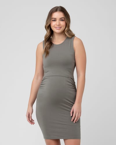 Ripe Maternity Organic Nursing Tank Dress  Moss