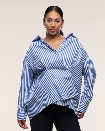 Soon Maternity Alora Oversized Wrap Shirt
