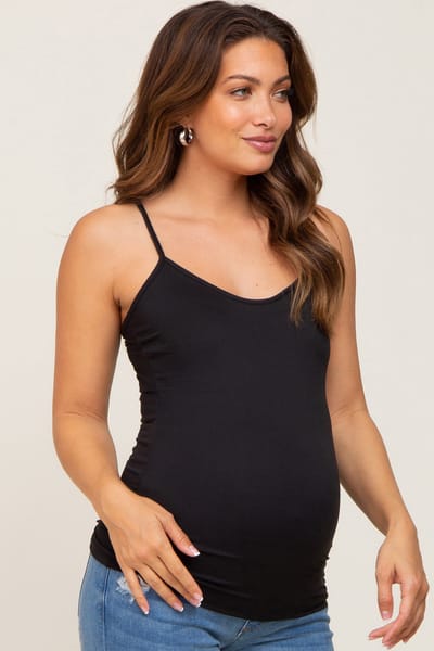 PinkBlush Black Soft Basic Maternity Cami