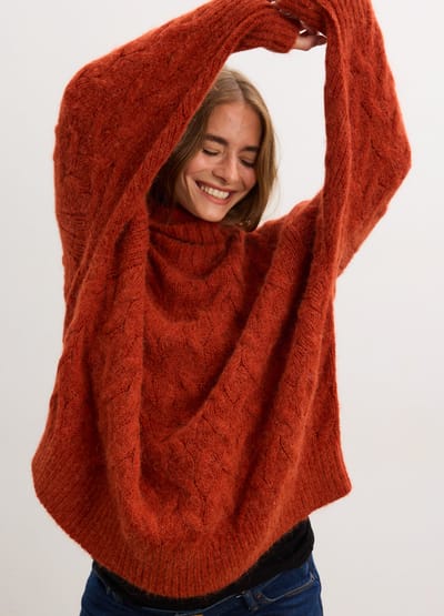HATCH The Sophie Alpaca Cable Turtleneck