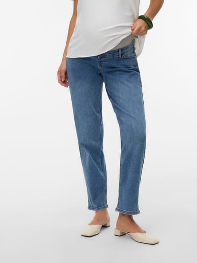 For The Creators Maternity Over Bump Mom Jeans Blue