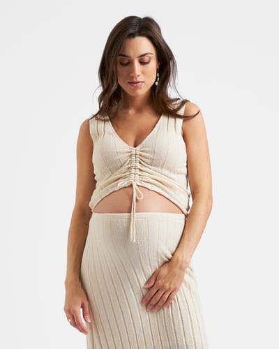 Ripe Maternity Misha Rib Knit Tank Stone