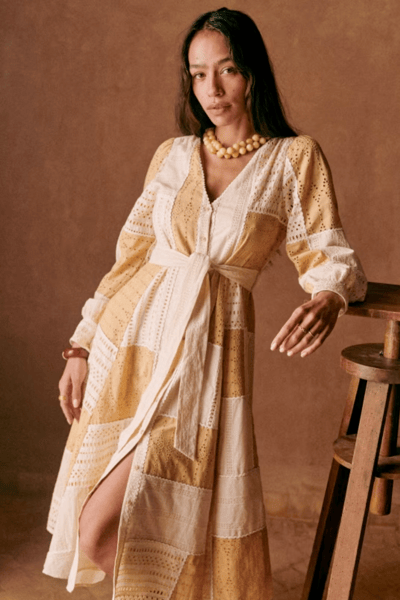 Sezane Matissa Dress Beige