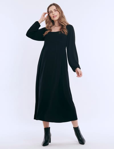 Motherhood Maternity Long Sleeve Empire Waist Maxi Dress