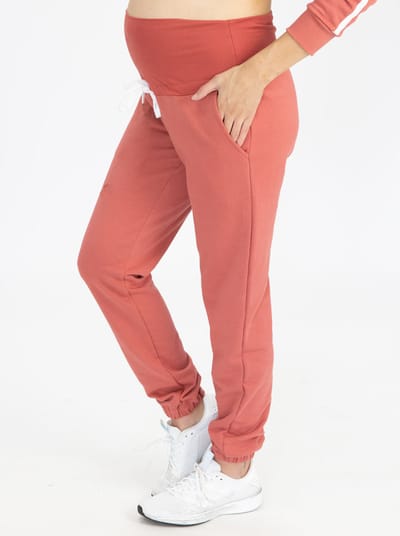 Angel Maternity Maternity Sweat Pant in Coral