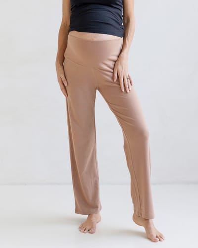 Angel Maternity High Waist Maternity Lounge Pant in Brushed Rib
