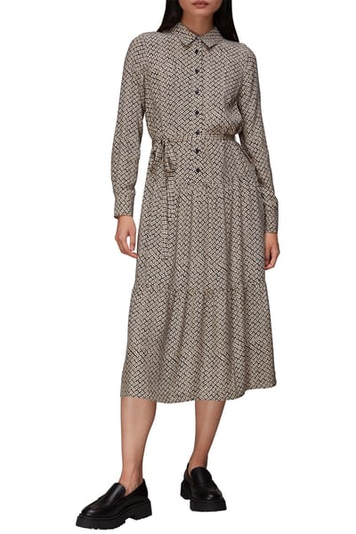 For The Creators Clover Print Shirt Dress