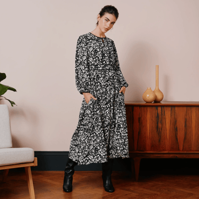 For The Creators Pebble Print Dress