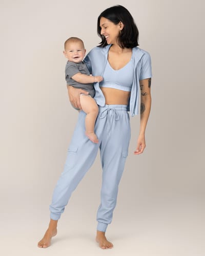 Kindred Bravely Remy Maternity & Postpartum Cargo Jogger | French Blue