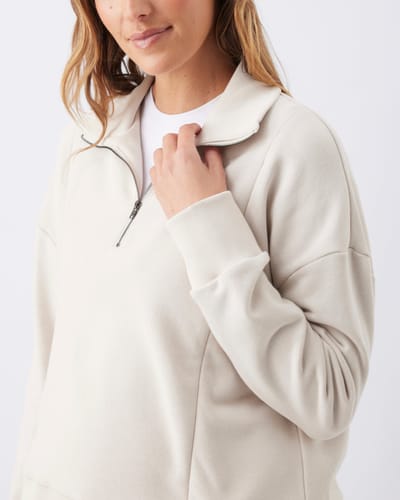Ripe Maternity Terry Nursing Sweat Chalk