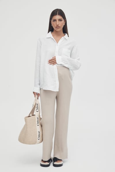 Legoe Heritage Knit Split Hem Pant