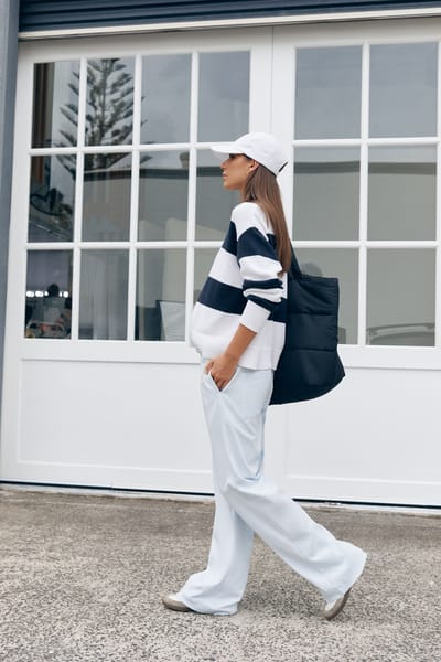 LÉGOE HERITAGE Organic Cotton Lounge Pant (Powder) - FINAL SALE