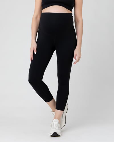 Ripe Maternity Active Over Tummy Crop Legging Black