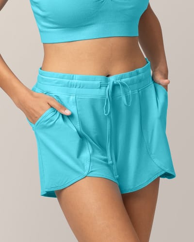 Kindred Bravely Bamboo Maternity & Postpartum Lounge Short | Aquamarine