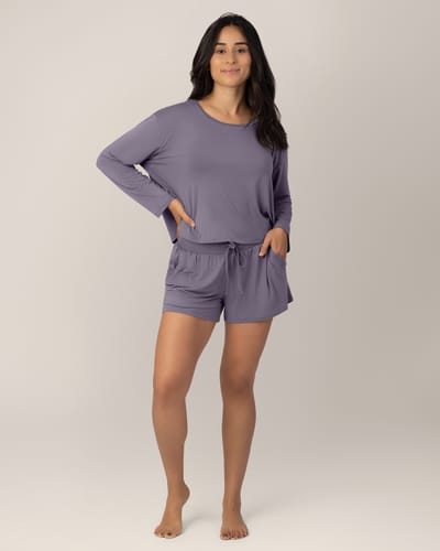 Kindred Bravely Aria Bamboo Casual Lounge Short | Granite