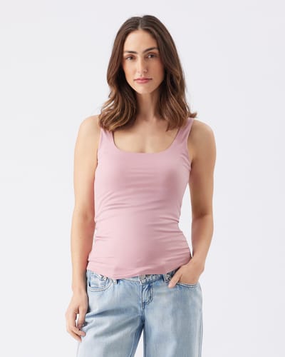Ripe Maternity Luxe Knit Tank Top  Pink