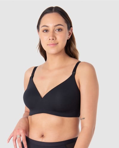 Ripe Maternity Hotmilk Embrace Leakproof Nursing Bra Black