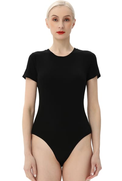 Kimi + Kai Kimi + Kai Women's Crew Neck Basic Bodysuit