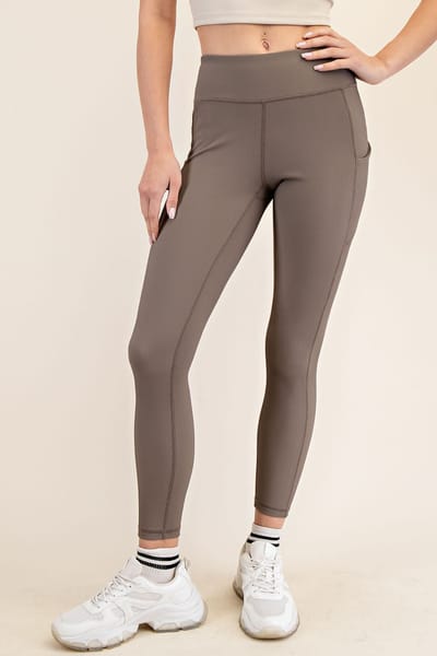 Rae Mode Mocha Ribbed Active Legging