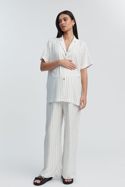 Legoe Heritage Safari SS Shirt (Ivory/Black Stripe) - FINAL SALE