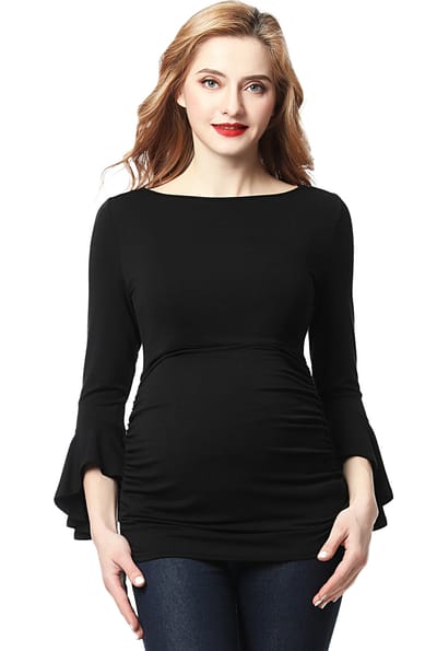 Kimi + Kai Kimi + Kai Maternity "Andrea" Ruched Top