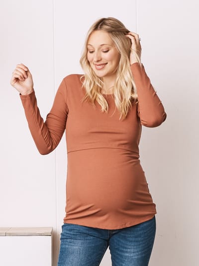 Angel Maternity Maternity & Nursing Long Sleeve Top