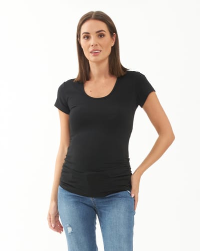 Ripe Maternity Organic Tube Tee Black