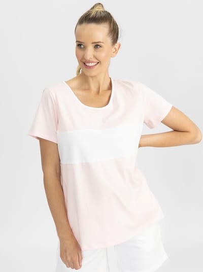 Angel Maternity Maternity and Nursing T-Shirt in Pink