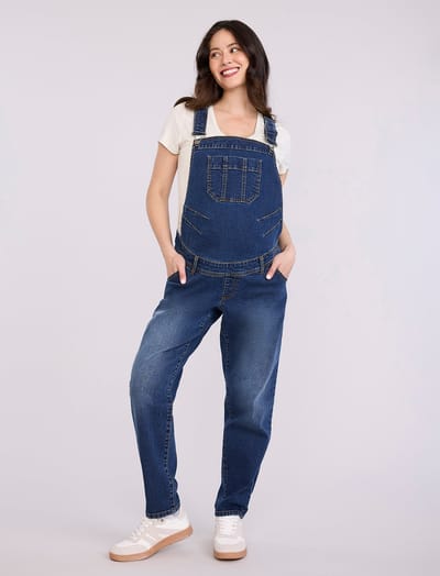 Motherhood Maternity Slouchy Denim Overall