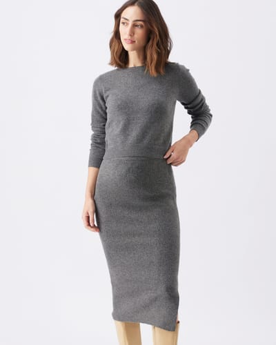 Ripe Maternity Dani Knit Skirt Charcoal Marle