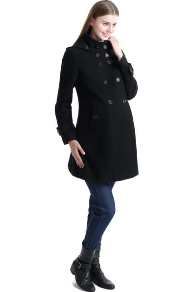 Kimi + Kai Kimi + Kai Maternity "Penelope" Wool Blend A-Lined Coat