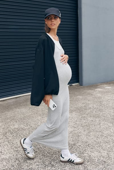 Legoe Heritage Double Layer Tank Dress (Grey/White) - FINAL SALE