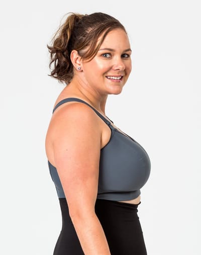 Cadenshae ** CLEARANCE ** Plus Cup Size (H-J Cup) Nursing Bras - Luxe Bra Charcoal