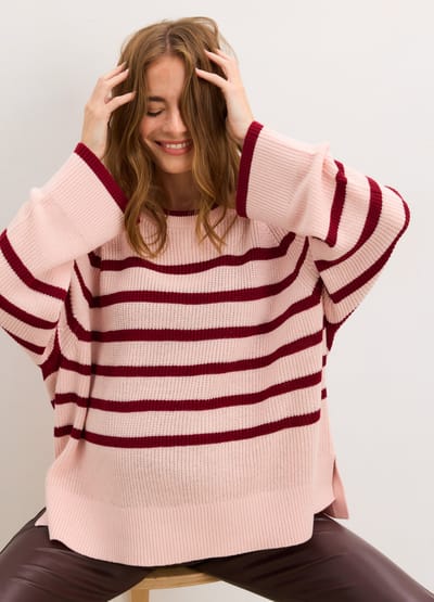 HATCH The Carly Striped Shaker Pullover