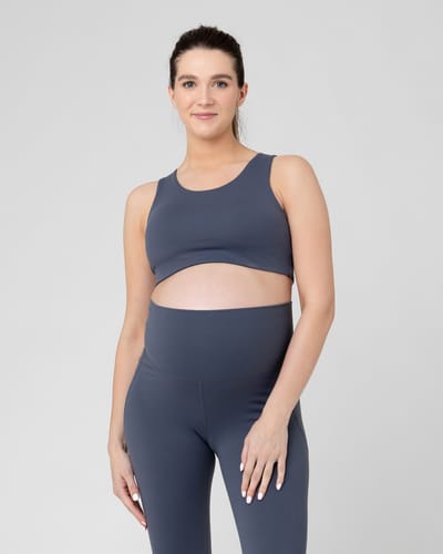 Ripe Maternity Tempo Crop Top Blue Steel