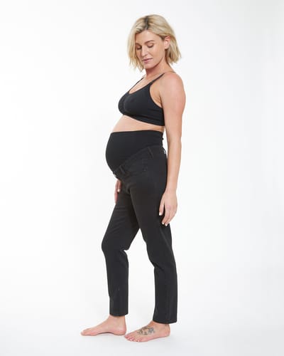 Ripe Maternity Hunter Over Bump Crop Jean Black