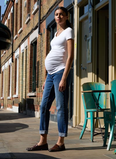 Isabella Oliver Over the Bump Organic Cotton Maternity Boyfriend Jeans
