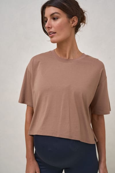 Bae the Label Into It Crop Tee - Brown*