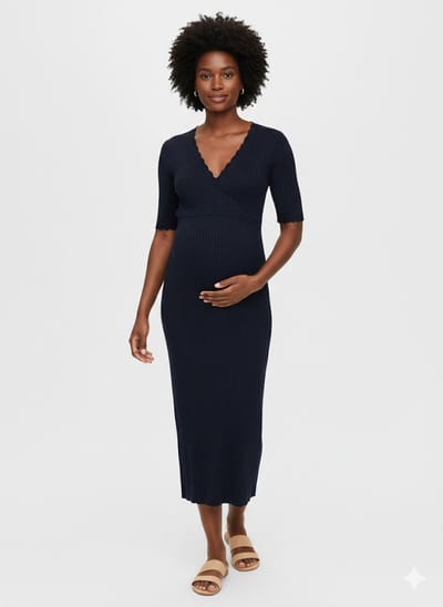 For The Creators Maternity Tess Dress Blue