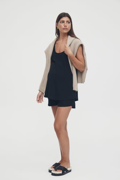 LEGOE. HERITAGE Scoop Neck Rib Tank (Black) - FINAL SALE