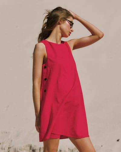 Soon Maternity Maeve Linen Feeding Dress