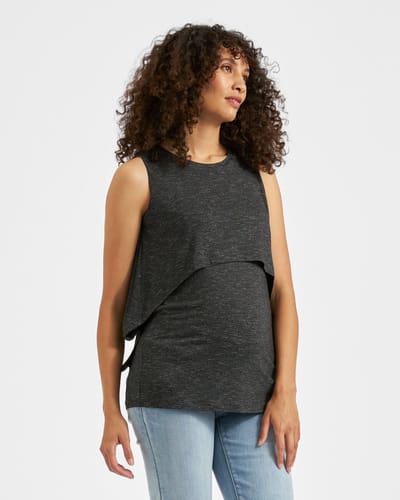 Ripe Maternity Summer Swing Back Nursing Tank Granite