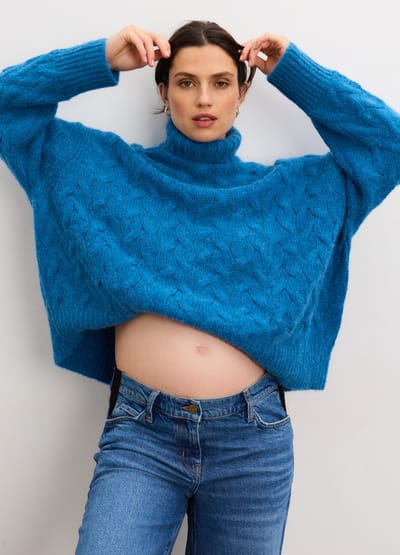 HATCH The Sophie Alpaca Cable Turtleneck