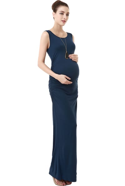 Kimi + Kai Kimi + Kai Maternity "Charlotte" Tank Column Maxi Dress