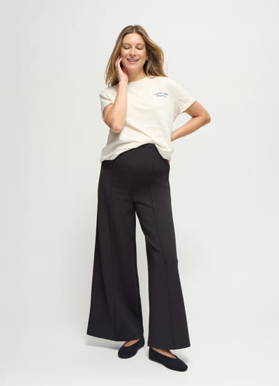 Ingrid+Isabel The EveryWear Maternity Black Ponte Flare Pant