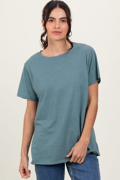 Zenana Outfitters Light Olive Basic Tee