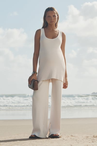 Legoe Heritage Celeste Scoop Neck Top (Petal)