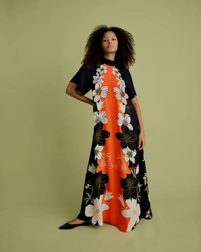 For The Creators Printed Maternity Maxi Dress
