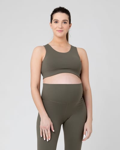 Ripe Maternity Tempo Crop Top Khaki